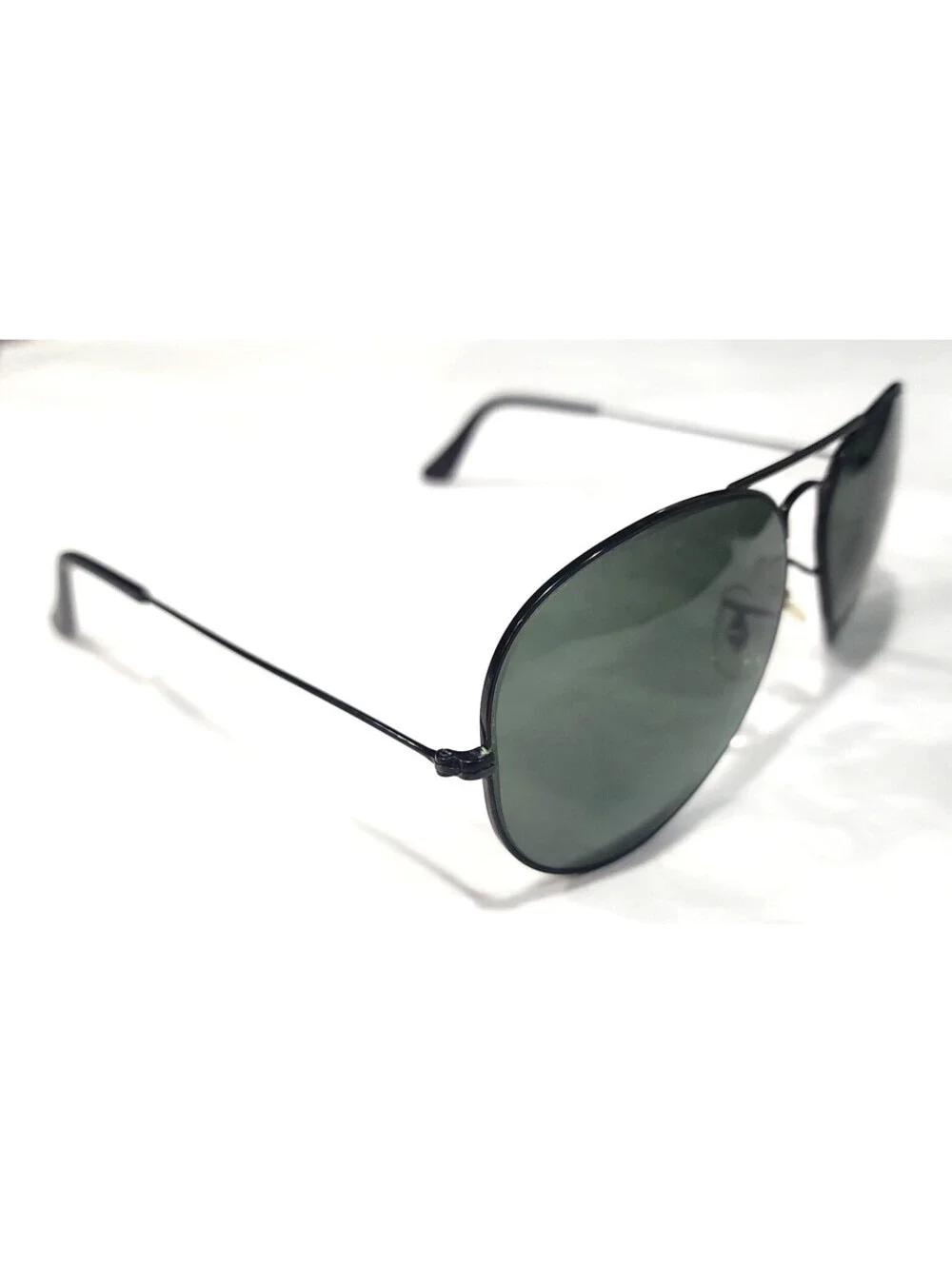 Ray Ban B&L VTG 70's Black Metal Gray Aviator Sunglasses 62-14 USA